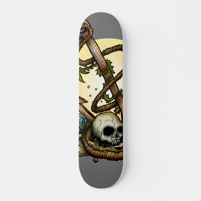 Anchored  skateboard (Front)