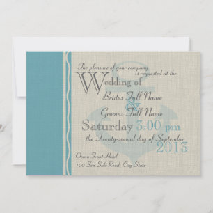 Anchored with Love Ocean Side Wedding Invitation