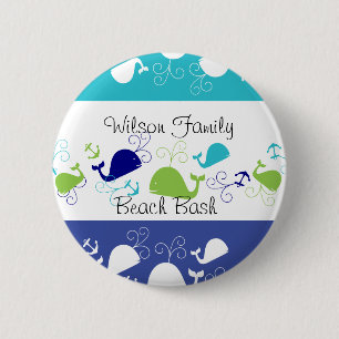 Anchors-a-Whale 2 Inch Round Button