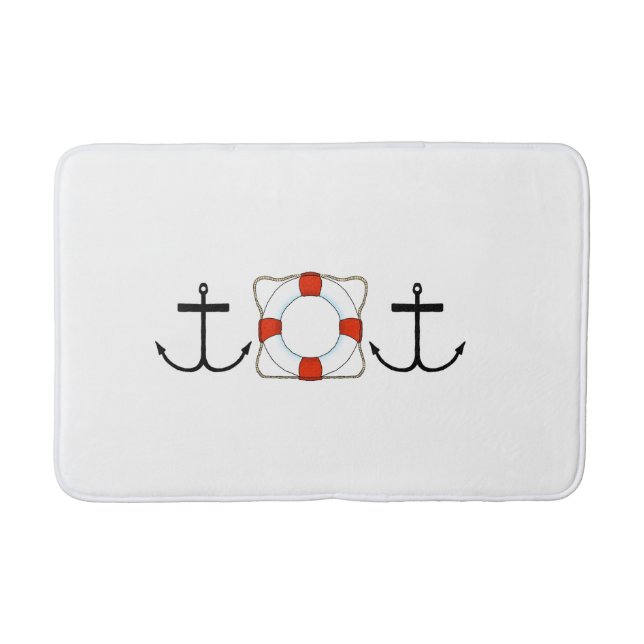 Anchors Away Bath Mat (Front)