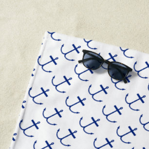 Anchors Away Beach Towel (Dark Print)