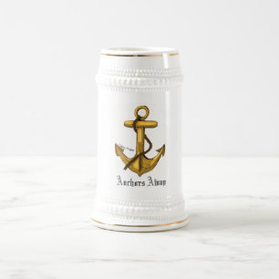 "Anchors Away" Beer Stein