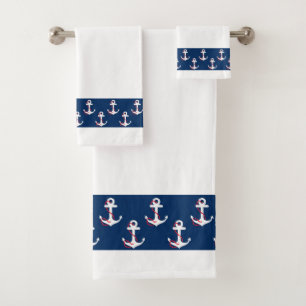 Anchor's Away Border Towel Set