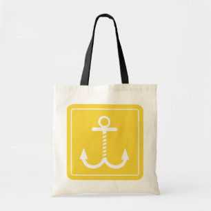 Anchors Away Budget Tote - Yellow and White Bag