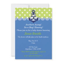 Anchors Away, It's a Boy! Hooray! Invitation