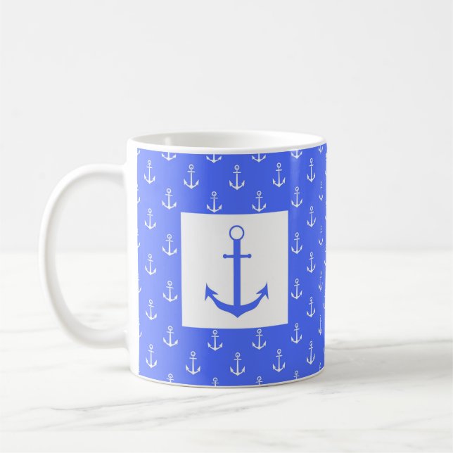 Anchors Away Mug (Blue) (Left)