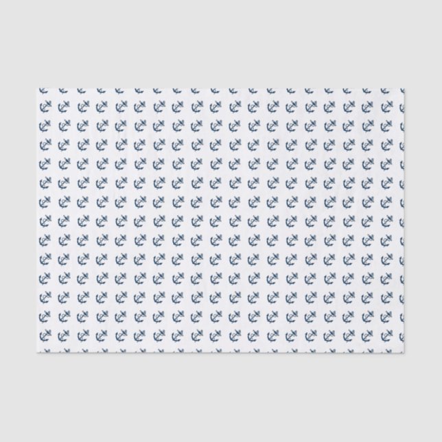 Anchors Away Nautical Personalize Tissue Paper (Front)
