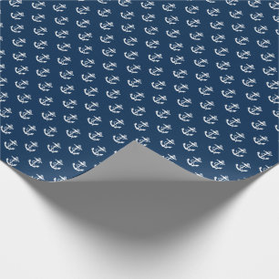 Anchors Away Nautical Personalize Wrapping Paper