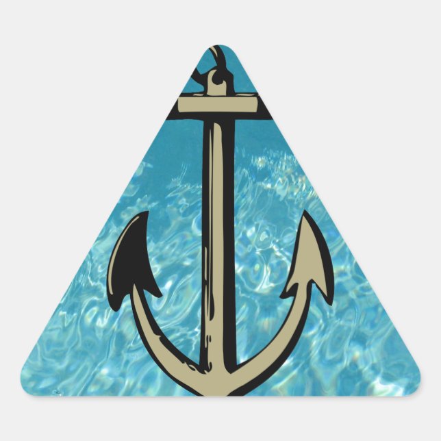Anchor's Away Water Effect Triangle Sticker (Front)