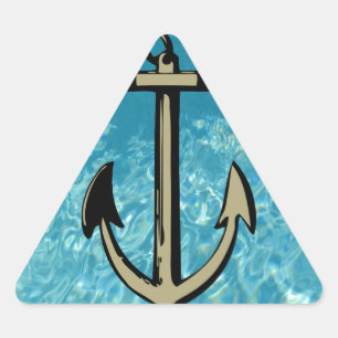 Anchor's Away Water Effect Triangle Sticker