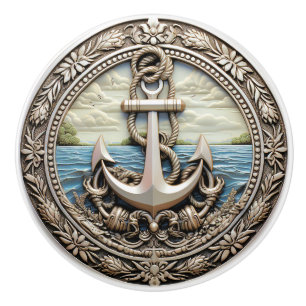 Anchors Aweigh Ceramic Knob