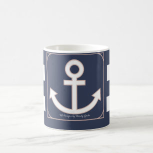 Anchors Aweigh Seafarer Mug in Nautical Navy