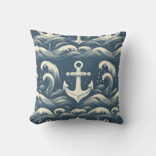 Anchors Down Deep Throw Pillow