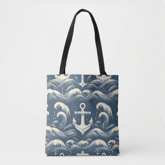Anchors Down Deep Tote Bag (Front)