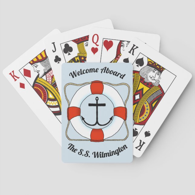 Anchors & Life Saver Playing Cards (Back)
