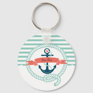 Anchors Nautical Keychain