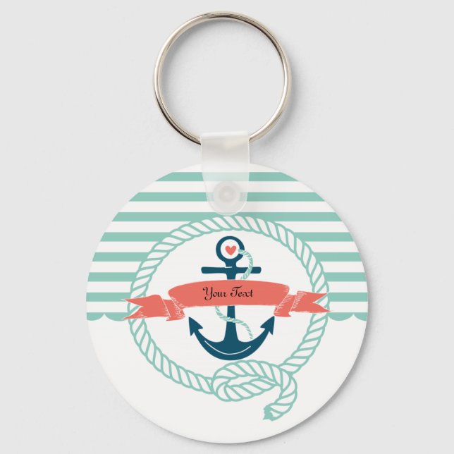 Anchors Nautical Keychain (Front)