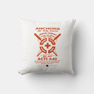 Anchors of the Faith Throw Pillow