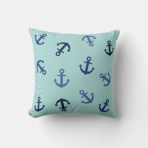 Anchors Summer Throw Pillow