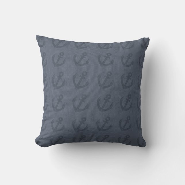 Anchors Throw Pillow (Front)