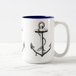 Anchors Two-Tone Coffee Mug