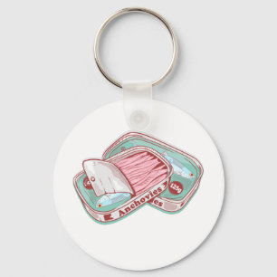 Anchovies in a tin can keychain