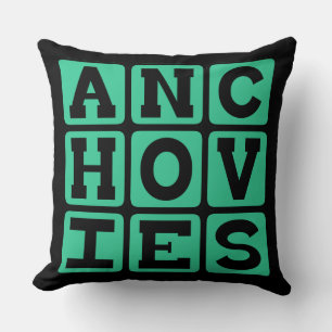 Anchovies, Pizza Topping Throw Pillow