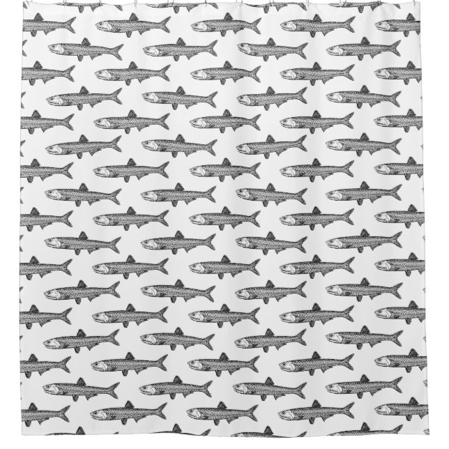 Anchovy Pattern - Black on White (Front)
