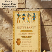 Ancien Anniversaire Égyptien Mystique Invitation