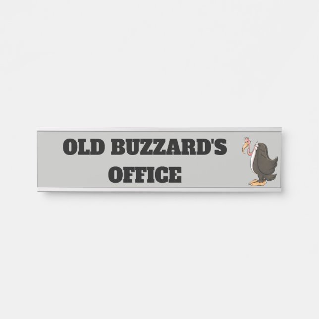 Ancien Buzzard du bureau suspendu plaque de nom (Devant)