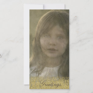 Ancien Carte photo embelli Or