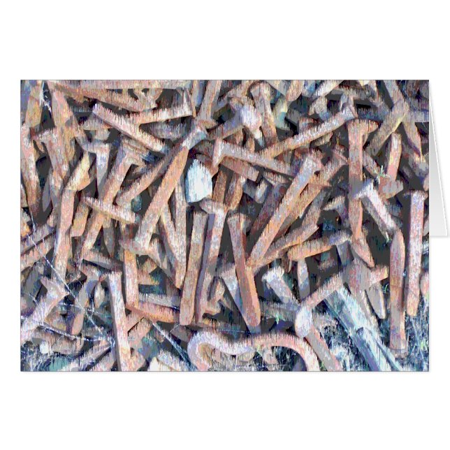 Ancien chemin de fer rouillé Spikes (Devant Horizontal)