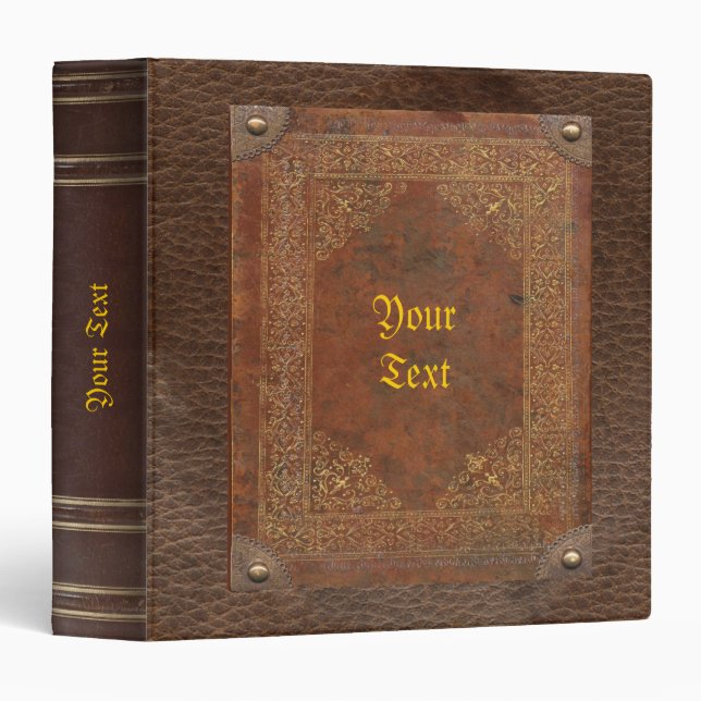 Ancien Classeur de livre (Devant/Côté)