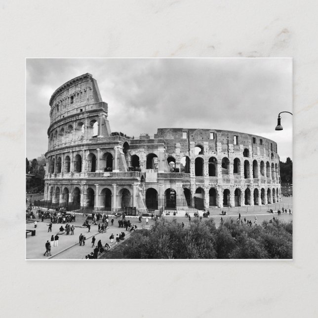 Ancien Colisée de Rome noir & blanc Carte postale (Devant)