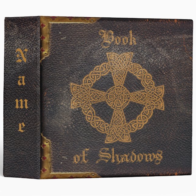 ANCIEN CUIR LIVRE de CLASSEUR OMBRE (Devant/Côté)