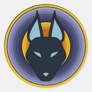Ancien Dieu égyptien Anubis Logo Sticker