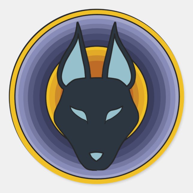 Ancien Dieu égyptien Anubis Logo Sticker (Devant)