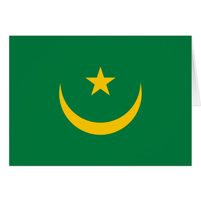 Ancien drapeau mauritanien (Devant horizontal)