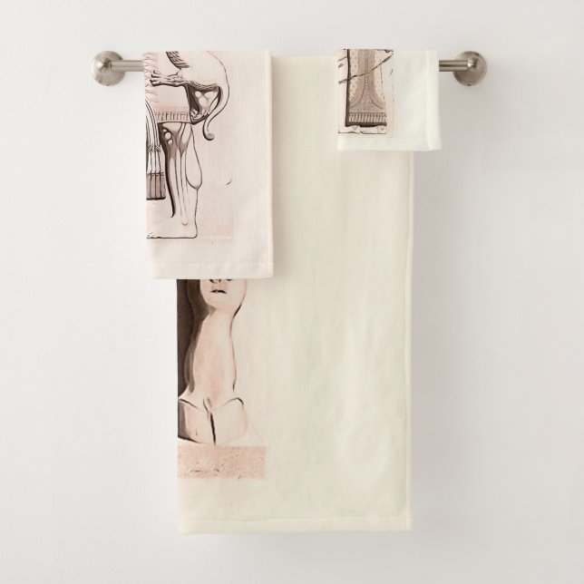 Ancien ensemble de serviettes Assyria (En situation)