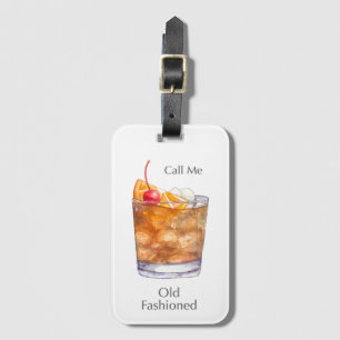 Ancien étiquette de bagage à cocktail bourbon