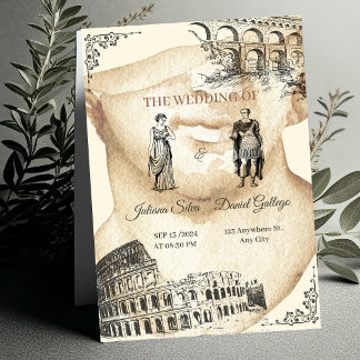 Ancien Faire-part de mariage de l'Empire romain