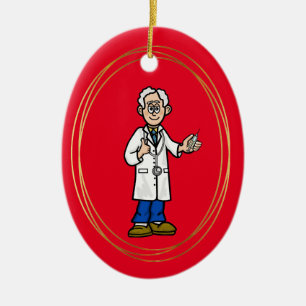 Ancien Homme Docteur Ornement de Noël