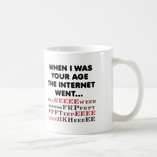 Ancien Internet drôle Mug (Droite)