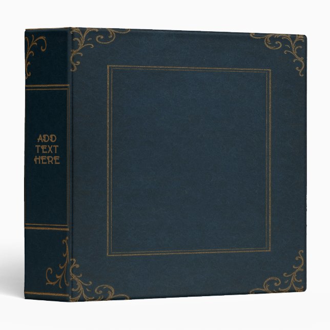 Ancien livre personnalisé Classeur à 3 anneaux (Devant/Côté)