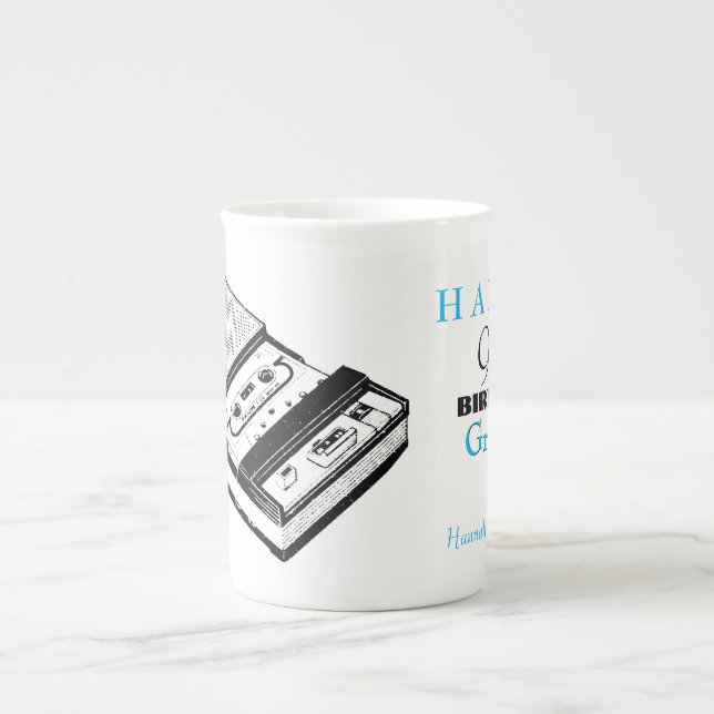 Ancien magnétophone 90e anniversaire Mug personnal (Devant)