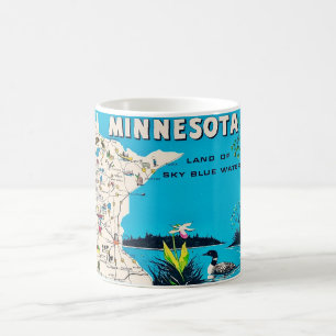 Ancien Mug carte postale du Minnesota
