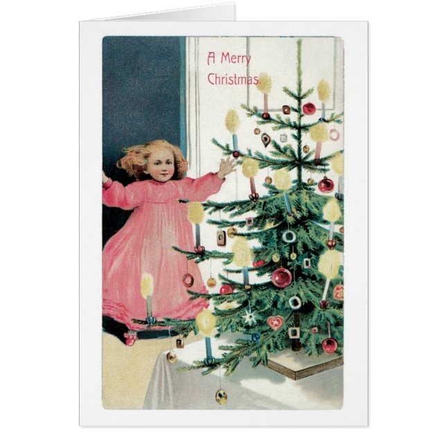 Ancien Noël, Fille, arbre de Noël (Devant)