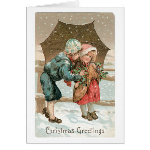 Ancien Noël, garçon & fille