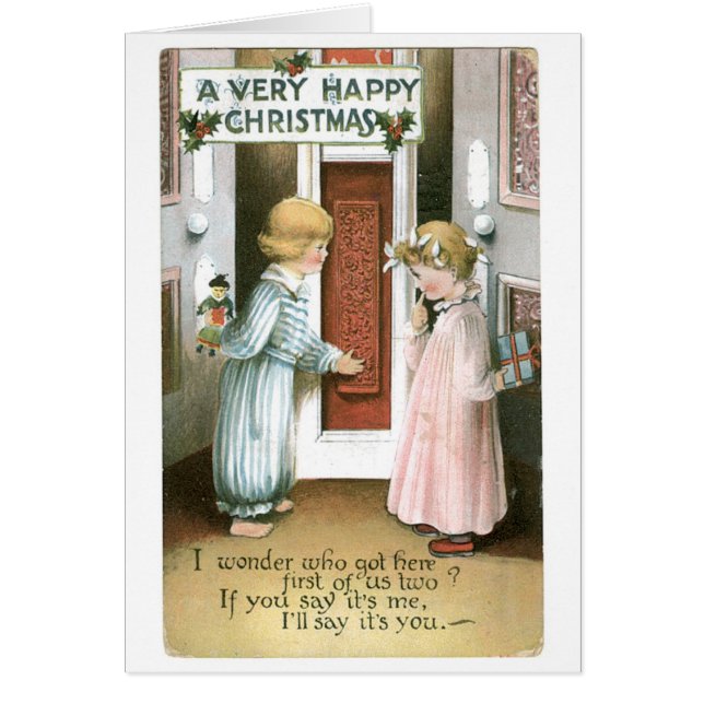 Ancien Noël, garçon & fille (Devant)