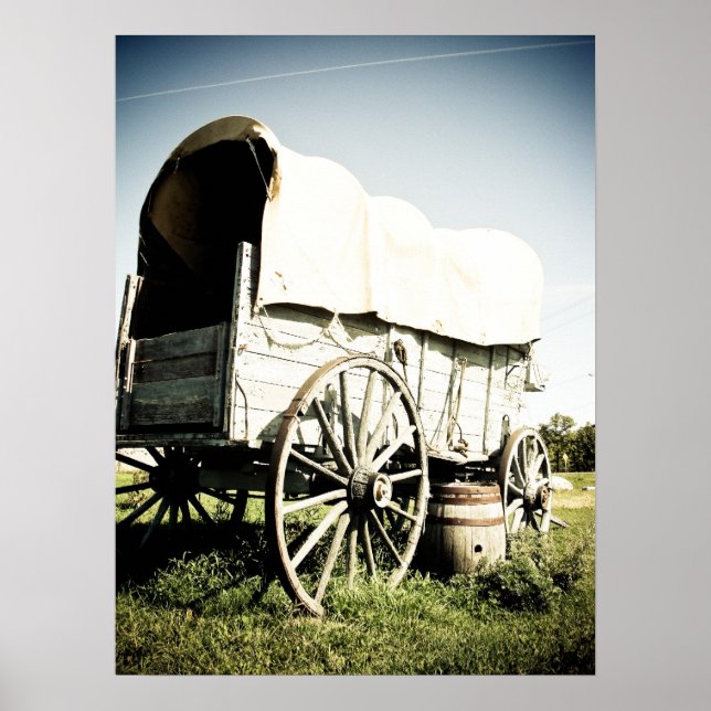 Ancien Ouest Couvert Wagon 04 Poster (Devant)